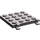 LEGO Gris pierre foncé assiette 4 x 4 avec Clips (Pas d&#039;écart dans les clips) (11399)