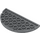 LEGO Dark Stone Gray Plate 4 x 8 Round Half Circle (22888)
