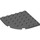 LEGO Dark Stone Gray Plate 6 x 6 Round Corner (6003)