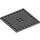 LEGO Dunkles Steingrau Platte 8 x 8 mit Gitter (Loch in der Mitte) (4047 / 4151)