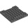 LEGO Dark Stone Gray Plate 8 x 8 x 0.7 with Cutouts (2628)