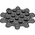 LEGO Dunkles Steingrau Platte Runden 4 x 4 mit 10 Ausrüstung Zähne (35443)