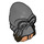 LEGO Dark Stone Gray Ponda Baba Head (68740)