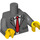 LEGO Dark Stone Gray President Business Minifig Torso (973 / 88585)