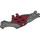 LEGO Donker Steengrijs Pteranodon Lichaam met Dark Rood Top (47587 / 98653)