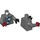 LEGO Dark Stone Gray Rainn Delacourt Minifig Torso (973 / 76382)