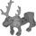 LEGO Dark Stone Gray Reindeer with White (24872 / 59104)