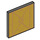 LEGO Gris pierre foncé Roadsign Clip-sur 2 x 2 Carré avec Gold Triangles avec clip &#039;O&#039; ouvert (15210 / 67670)