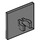 LEGO Dark Stone Gray Roadsign Clip-on 2 x 2 Square with Open &#039;O&#039; Clip (15210 / 65673)