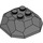 LEGO Dark Stone Gray Rock 4 x 4 x 1.3 Top with Transparent Neon Orange Marbeling (30293 / 53933)