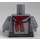 LEGO Dark Stone Gray Rocket Raccoon with Reddish Brown Fur and Gray Suit Minifig Torso (973 / 76382)