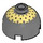 LEGO Dark Stone Gray Round Brick 2 x 2 Dome Top (Undetermined Stud - To be deleted) with Yellow Buzz Droid (52446)