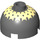 LEGO Dark Stone Gray Round Brick 2 x 2 Dome Top (Undetermined Stud - To be deleted) with Yellow Buzz Droid (52446)