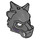 LEGO Dark Stone Gray Saber-Tooth Tiger Mask with Fangs and Lavender Wounds (15083 / 17359)