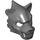 LEGO Dark Stone Gray Saber-Tooth Tiger Mask with Fangs and Lavender Wounds (15083 / 17359)