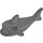 LEGO Dark Stone Gray Shark Body with Gills (14518)