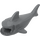 LEGO Dark Stone Gray Shark Body with Gills (14518)