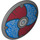 LEGO Dark Stone Gray Shield - Curved with Blue and Red (75902 / 104511)