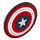 LEGO Dark Stone Gray Shield - Curved with Captain America Shield with Silver Highlights (75902)