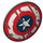 LEGO Dark Stone Gray Shield - Curved with Weathered Captain America Shield Decoration (75902)