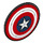LEGO Dark Stone Gray Shield with Curved Face with Captain America Shield with Silver Highlights (75902)