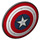 LEGO Dunkles Steingrau Schild mit Gebogen Gesicht mit Captain America Schild mit Silber Highlights (75902)