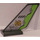 LEGO Dark Stone Gray Shuttle Tail 2 x 6 x 4 with Circuitry and Lime Patched Plate Sticker (6239)