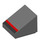 LEGO Dunkles Steingrau Steigung 1 x 1 (31°) mit Schwarz und rot Streifen (35338 / 108568)