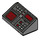 LEGO Donker Steengrijs Helling 1 x 2 (31°) met Buttons en Twee Rood Screens (26823 / 85984)