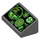 LEGO Gris pierre foncé Pente 1 x 2 (31°) avec Green Gauges et Radar Screen sur Noir Background (34241 / 85984)