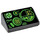 LEGO Gris pierre foncé Pente 1 x 2 (31°) avec Green Gauges et Radar Screen sur Noir Background (34241 / 85984)