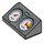 LEGO Dark Stone Gray Slope 1 x 2 (31°) with Two Gauges (24741)