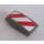 LEGO Dark Stone Gray Slope 1 x 2 Curved with Hazard Stripes (Right) Sticker (11477)
