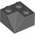 LEGO Dark Stone Gray Slope 2 x 2 (45°) with Double Concave (Rough Surface) (3046 / 4723)