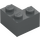 LEGO Dark Stone Gray Slope 2 x 2 (45°) with Double Concave (Rough Surface) (3046 / 4723)