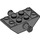 LEGO Dunkles Steingrau Steigung 2 x 4 (45°) Doppelt Invertiert mit Pins (15647 / 30390)