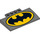 LEGO Donker Steengrijs Helling 5 x 8 x 0.7 Gebogen met Batman logo (15625 / 16762)