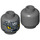 LEGO Dark Stone Gray Snike Head (Safety Stud) (3626 / 98852)