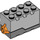 LEGO Dark Stone Gray Sound Brick 2 x 4 x 2 Door/dog with Medium Stone Grey Top (96287)