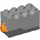 LEGO Gris piedra oscuro Sonido Ladrillo 2 x 4 x 2 Puerta/Perro con Medium Stone Grey Parte superior (96287)