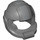 LEGO Dark Stone Gray Space Helmet with Large Open Visor with Silver Stripe Pattern (19720 / 99254)