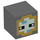 LEGO Dark Stone Gray Square Minifigure Head with Diver Face (1010 / 19729)