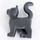 LEGO Dark Stone Gray Standing Cat with Long Tail with Gray Fur and Pink Nose (80829)