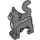 LEGO Grigio pietra scuro Standing Gatto con Lungo Coda con Grigio Capelli (80829 / 101399)