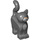 LEGO Dunkles Steingrau Standing Katze mit Lange Schwanz mit Grau Haar (80829 / 101399)