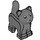 LEGO Dark Stone Gray Standing Cat with Short Tail Up with Black Nose (84786 / 100552)