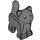 LEGO Dunkles Steingrau Standing Katze mit Kurz Schwanz Oben mit Schwarz Nose (84786 / 100552)