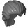 LEGO Dark Stone Gray Swept Back Hair with Short Ponytail (95226)