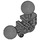 LEGO Dark Stone Gray Technic Bionicle Leg 3 x 3 with 2 Ball Joints (47300)
