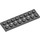 LEGO Dark Stone Gray Technic Plate 2 x 8 with Holes (3738)